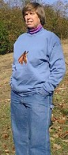 Sweatshirt in Denim Blue w/ Horse Design